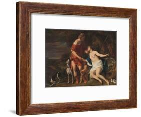 Venus and Adonis, 1657-60-Ferdinand Bol-Framed Giclee Print
