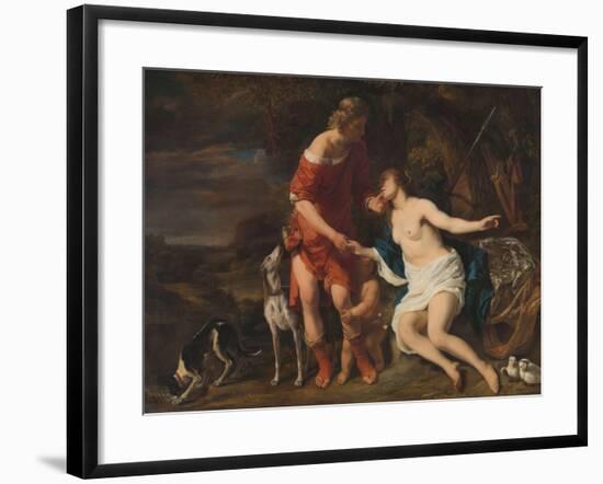 Venus and Adonis, 1657-60-Ferdinand Bol-Framed Giclee Print