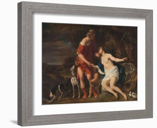 Venus and Adonis, 1657-60-Ferdinand Bol-Framed Giclee Print