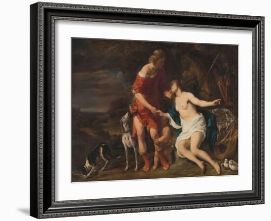 Venus and Adonis, 1657-60-Ferdinand Bol-Framed Giclee Print