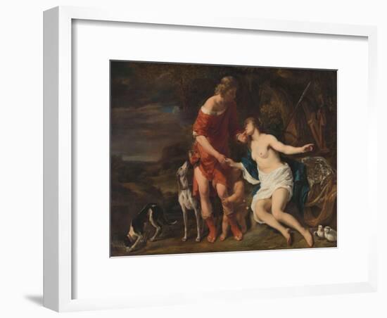 Venus and Adonis, 1657-60-Ferdinand Bol-Framed Giclee Print