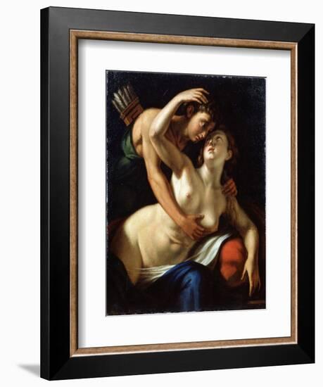 Venus and Adonis, 16th Century-Luca Cambiaso-Framed Giclee Print