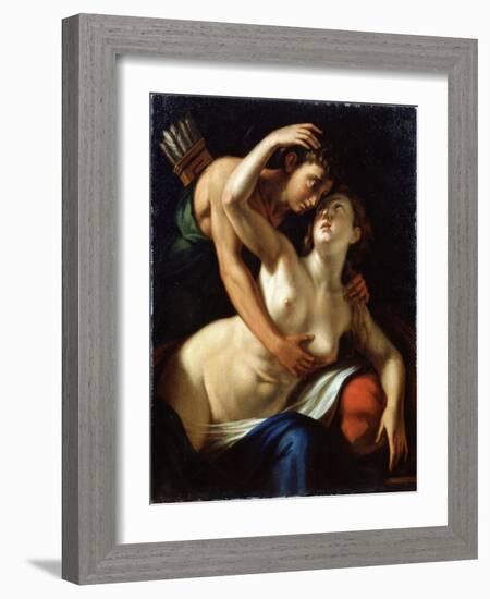 Venus and Adonis, 16th Century-Luca Cambiaso-Framed Giclee Print