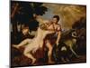 Venus and Adonis, C.1555-60-Titian (Tiziano Vecelli)-Mounted Giclee Print