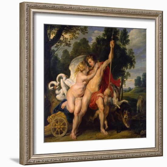 Venus and Adonis, C1614-Peter Paul Rubens-Framed Giclee Print