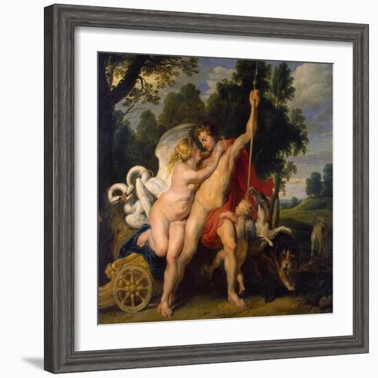 Venus and Adonis, C1614-Peter Paul Rubens-Framed Giclee Print