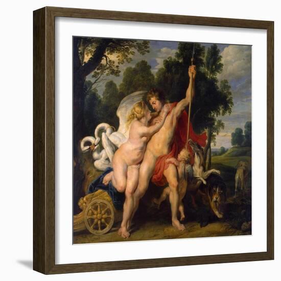 Venus and Adonis, C1614-Peter Paul Rubens-Framed Giclee Print