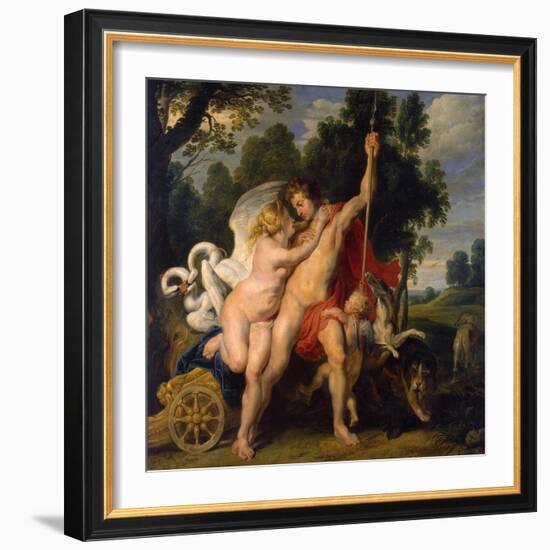 Venus and Adonis, C1614-Peter Paul Rubens-Framed Giclee Print