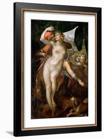 Venus and Adonis, Ca 1595-1597-Bartholomeus Spranger-Framed Giclee Print