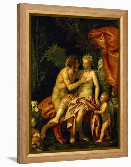 Venus and Adonis, circa 1580-Paolo Veronese-Framed Premier Image Canvas
