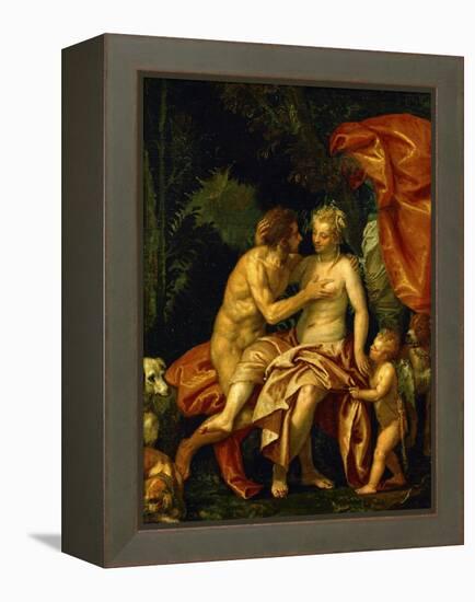 Venus and Adonis, circa 1580-Paolo Veronese-Framed Premier Image Canvas