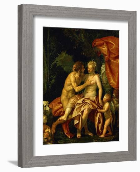 Venus and Adonis, circa 1580-Paolo Veronese-Framed Giclee Print