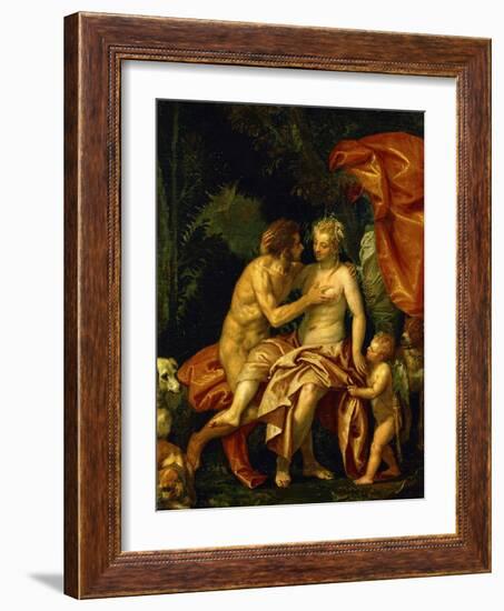 Venus and Adonis, circa 1580-Paolo Veronese-Framed Giclee Print