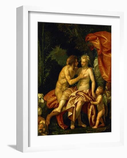 Venus and Adonis, circa 1580-Paolo Veronese-Framed Giclee Print