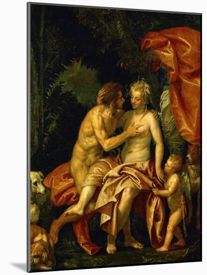 Venus and Adonis, circa 1580-Paolo Veronese-Mounted Giclee Print