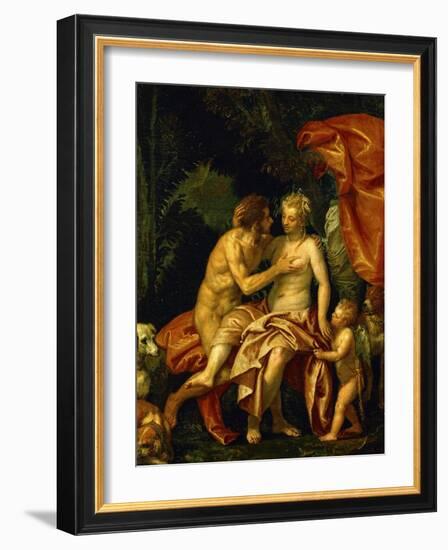 Venus and Adonis, circa 1580-Paolo Veronese-Framed Giclee Print