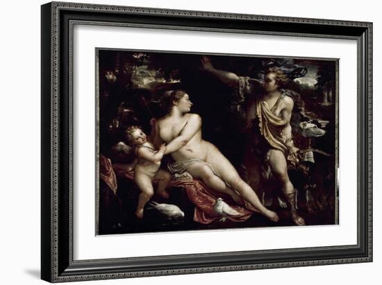 Venus and Adonis (Oil on Canvas, C.1588-1593)-Annibale Carracci-Framed Giclee Print