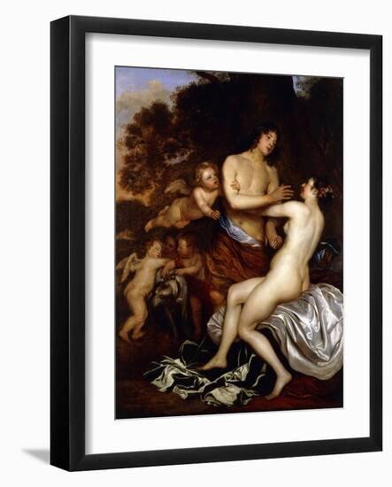 Venus and Adonis (Oil on Canvas)-Jan Mytens-Framed Giclee Print