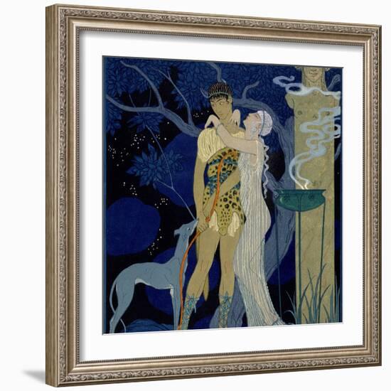 Venus and Adonis-Georges Barbier-Framed Giclee Print