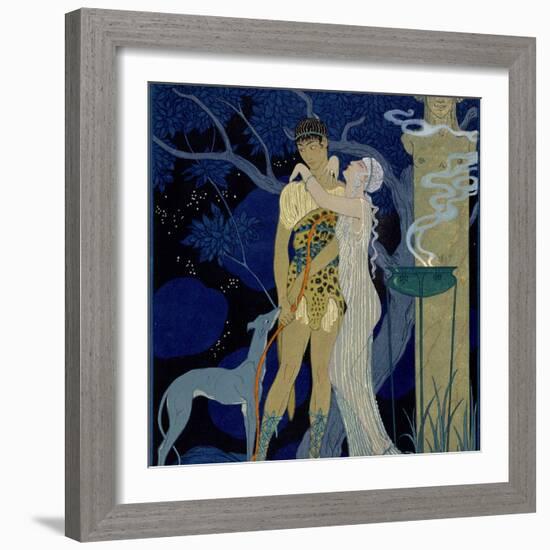 Venus and Adonis-Georges Barbier-Framed Giclee Print