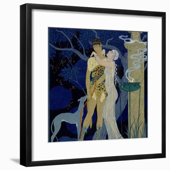 Venus and Adonis-Georges Barbier-Framed Giclee Print