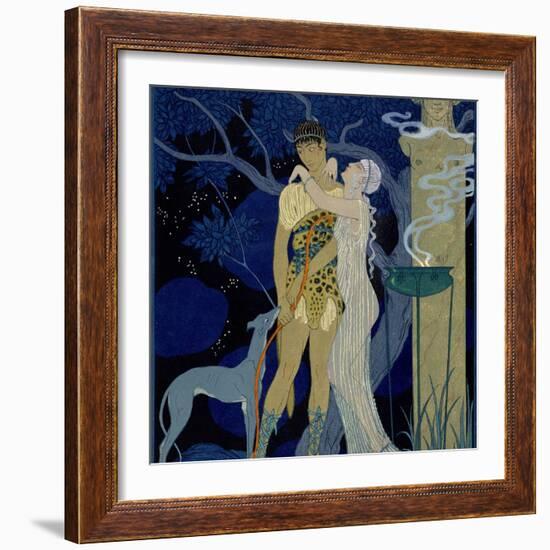 Venus and Adonis-Georges Barbier-Framed Giclee Print