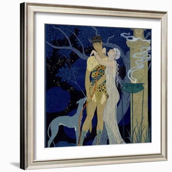 Venus and Adonis-Georges Barbier-Framed Giclee Print