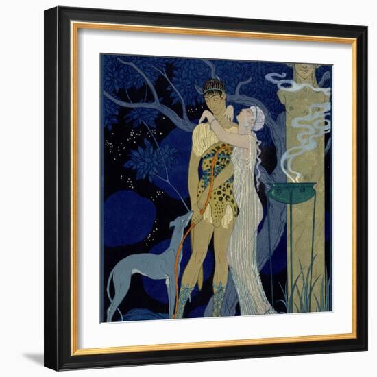 Venus and Adonis-Georges Barbier-Framed Giclee Print