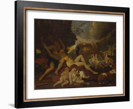 Venus and Adonis-Nicolas Poussin-Framed Giclee Print