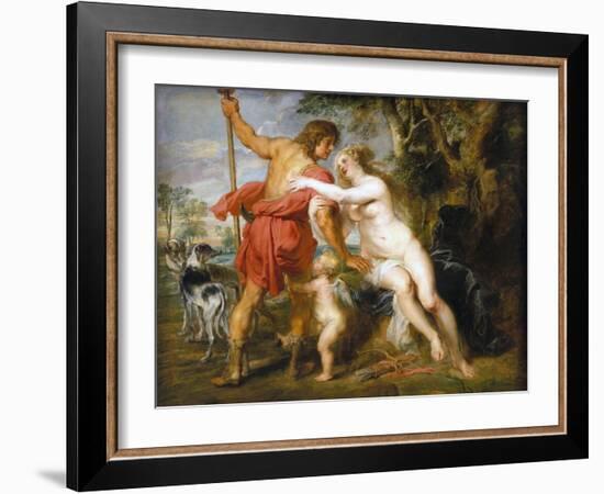 Venus and Adonis-Peter Paul Rubens-Framed Giclee Print