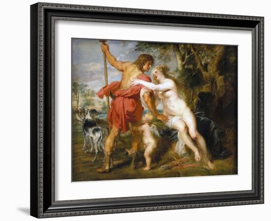 Venus and Adonis-Peter Paul Rubens-Framed Giclee Print