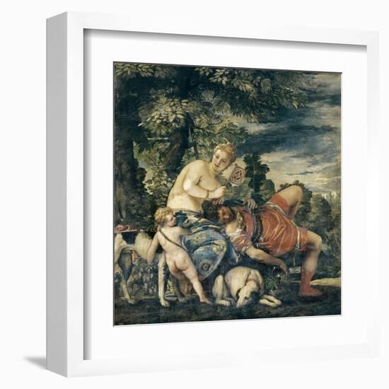 Venus and Adonis-Paolo Veronese-Framed Art Print