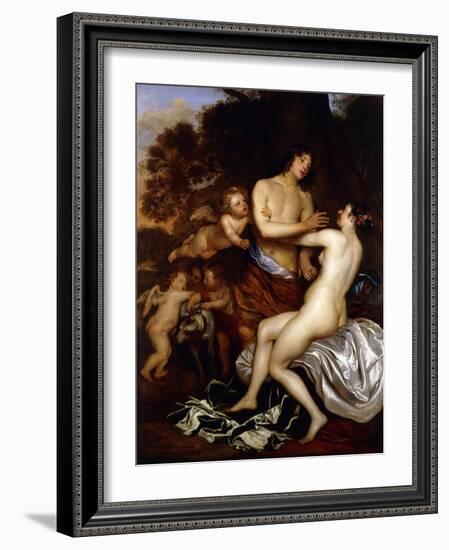 Venus and Adonis-Jan Mytens-Framed Giclee Print