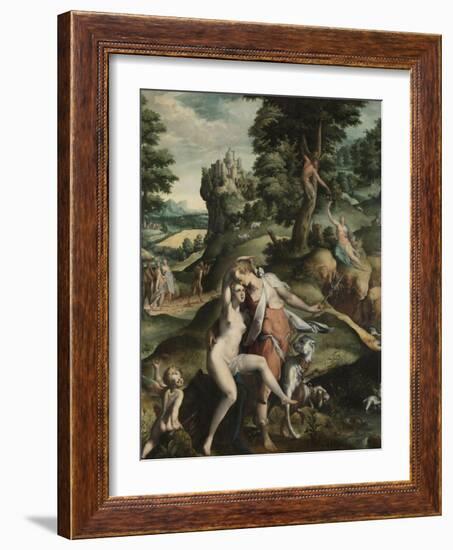 Venus and Adonis-Bartholomeus Spranger-Framed Art Print