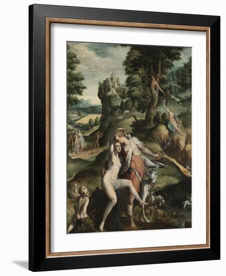 Venus and Adonis-Bartholomeus Spranger-Framed Art Print
