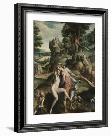 Venus and Adonis-Bartholomeus Spranger-Framed Art Print