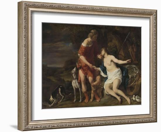 Venus and Adonis-Ferdinand Bol-Framed Art Print