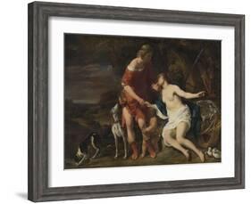 Venus and Adonis-Ferdinand Bol-Framed Art Print