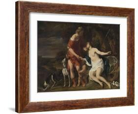 Venus and Adonis-Ferdinand Bol-Framed Art Print