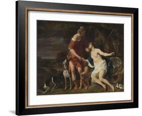 Venus and Adonis-Ferdinand Bol-Framed Art Print
