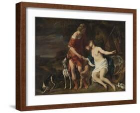 Venus and Adonis-Ferdinand Bol-Framed Art Print