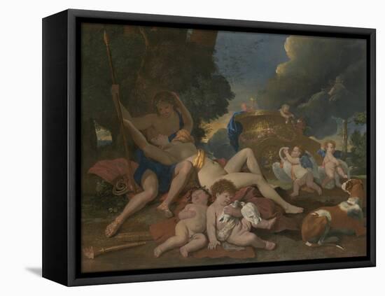 Venus and Adonis-Nicolas Poussin-Framed Premier Image Canvas