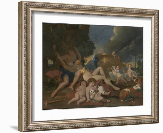 Venus and Adonis-Nicolas Poussin-Framed Giclee Print