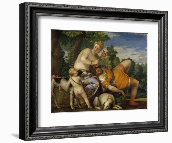 Venus and Adonis-Paolo Veronese-Framed Giclee Print