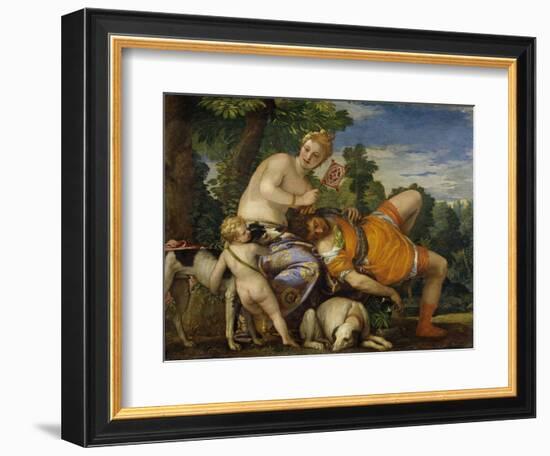 Venus and Adonis-Paolo Veronese-Framed Giclee Print