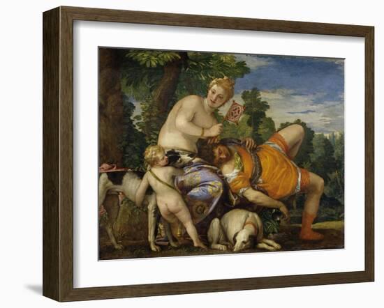 Venus and Adonis-Paolo Veronese-Framed Giclee Print