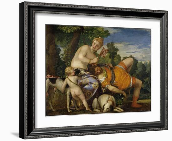 Venus and Adonis-Paolo Veronese-Framed Giclee Print