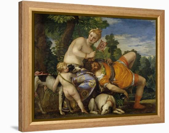 Venus and Adonis-Paolo Veronese-Framed Premier Image Canvas