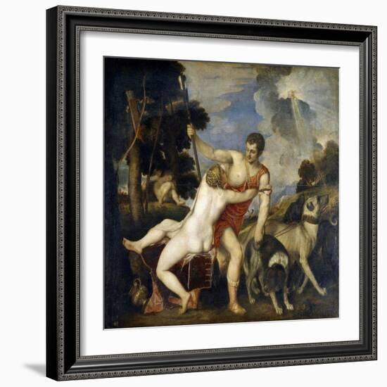 Venus and Adonis-Titian (Tiziano Vecelli)-Framed Giclee Print