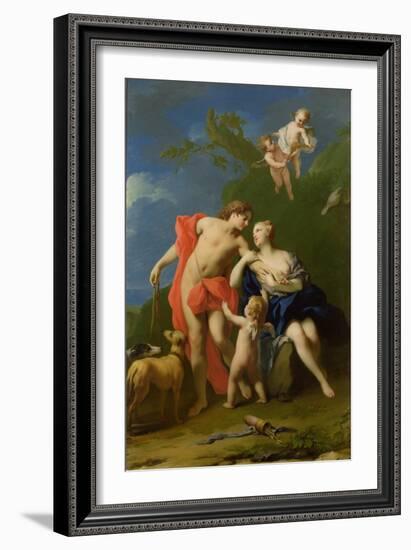 Venus and Adonis-Jacopo Amigoni-Framed Giclee Print